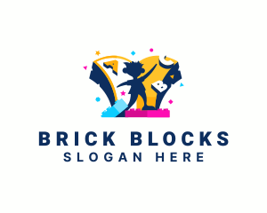 Blocks - Kindergarten Learning Book logo design