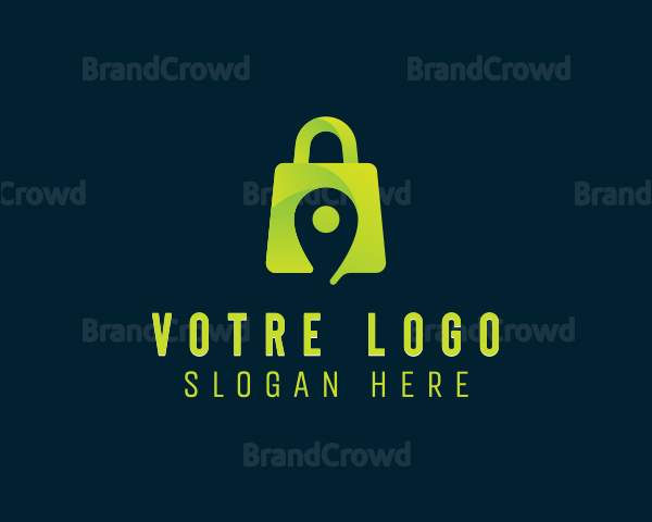 Shopping Bag Location Pin Logo