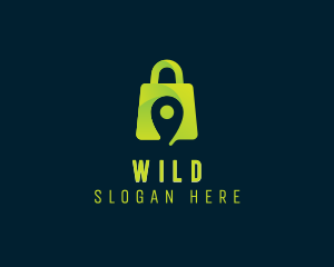 Marketplace - Shopping Bag Location Pin logo design