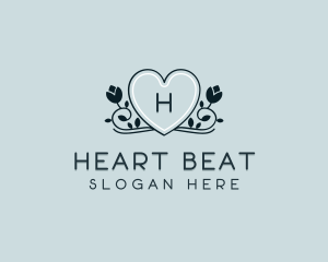 Heart Flower Garden logo design