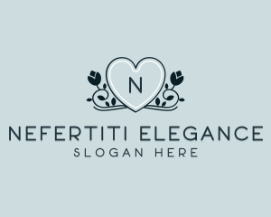 Heart Flower Garden logo design