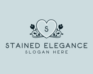 Heart Flower Garden logo design