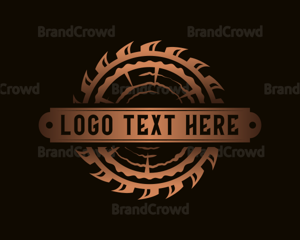 Sawmill Log Woodwork Logo