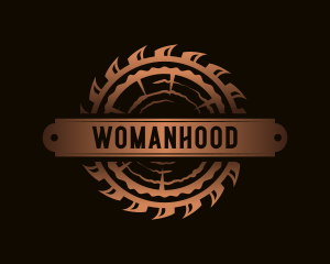 Sawmill Log Woodwork Logo