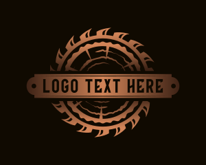 Sawmill Log Woodwork Logo