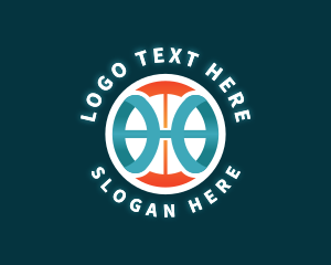 Hoop - Basketball Letter H logo design