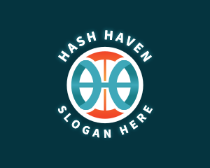 Basketball Letter H logo design