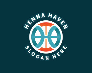 Basketball Letter H logo design