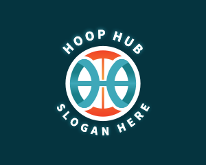 Hoop - Basketball Letter H logo design