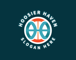 Basketball Letter H logo design