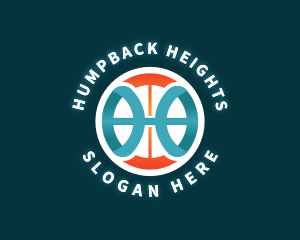 Basketball Letter H logo design