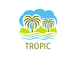 Tropical Oasis Island logo design