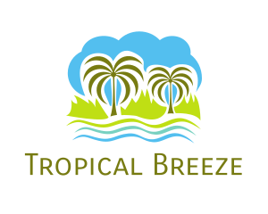 Caribbean - Tropical Oasis Island logo design