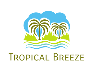 Tropical Oasis Island logo design