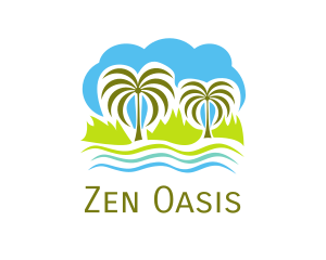 Tropical Oasis Island logo design