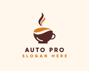 Caffeine - Hot Cup Cafe logo design