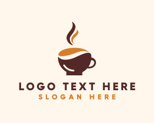 Caffeine - Hot Cup Cafe logo design