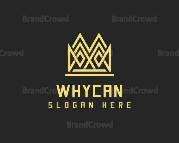 Geometric Regal Crown Logo