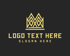 Fashion - Geometric Regal Crown logo design