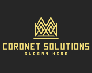 Geometric Regal Crown logo design