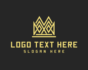 Upmarket - Geometric Regal Crown logo design