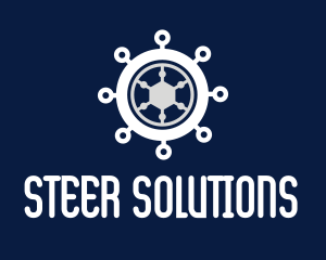 Steer - Ship Steering Wheel logo design