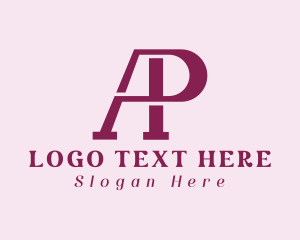 Letter Ap - Retro Business Company Letter AP logo design