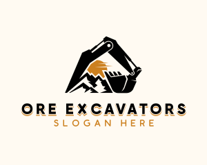 Mining - Mining Quarry Excavator logo design