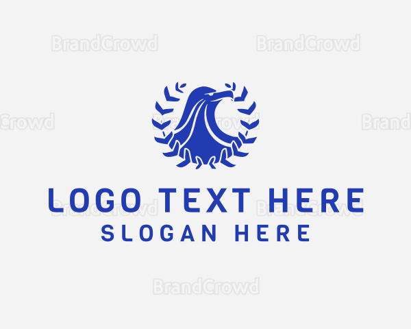 Eagle Bird Wreath Logo