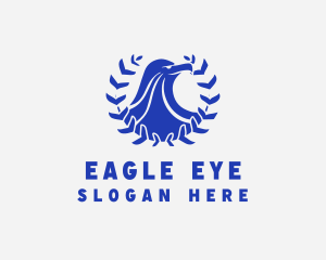 Eagle Bird Wreath logo design