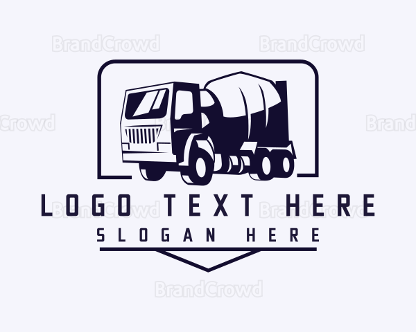 Cement Mixer Truck Logo