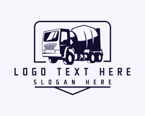 Automotive - Cement Mixer Truck logo design