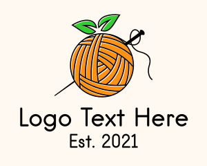 Sewing - Orange Fruit Crochet logo design