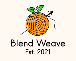 Interweave - Orange Fruit Crochet logo design