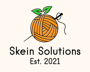 Skein - Orange Fruit Crochet logo design