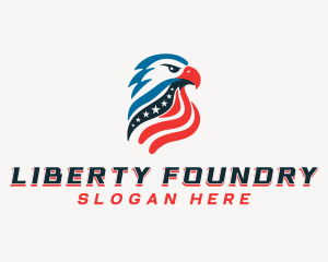 Patriotic Eagle Bird logo design