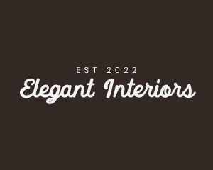 Elegant Retro Cursive Company logo design