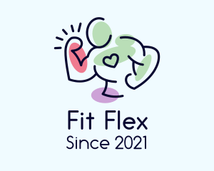 Arm Flex Muscle Man  logo design