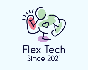 Flex - Arm Flex Muscle Man logo design
