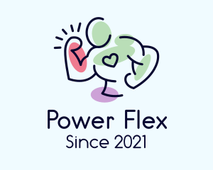 Arm Flex Muscle Man  logo design