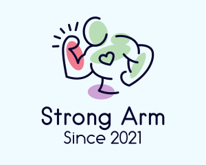 Arm Flex Muscle Man  logo design