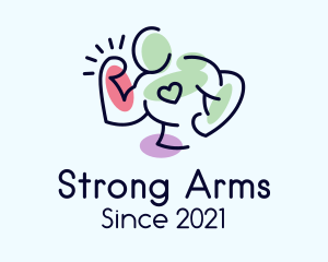 Arm Flex Muscle Man  logo design