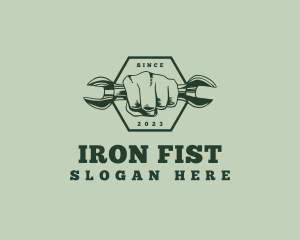 Wrench Fist Handyman logo design