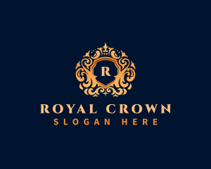 Royal Shield Crown logo design