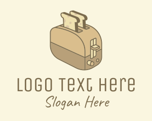 Toasted Bread - Brown Bread Toaster logo design