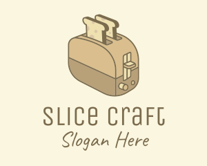 Sliced - Brown Bread Toaster logo design