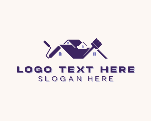 Roof - Residential Roofing Painting logo design