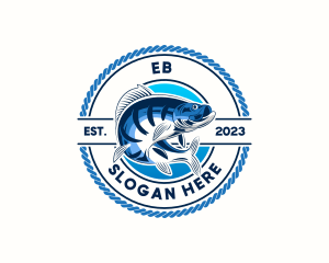 Aquatic Park - Aquatic Fisherman Fish logo design