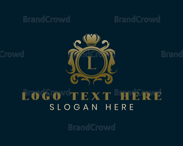 Premium Ornate Crown Crest Logo