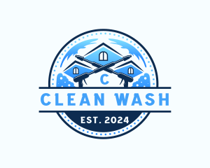 Power Wash Roof Cleaning logo design